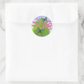 Maanmotten op bloedend hart bloemen Sticker (Tas)