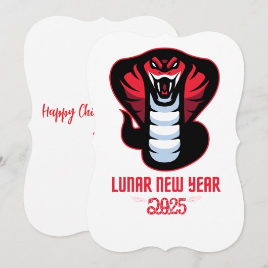 Maannieuwjaar 2025 Jaar van de Slang Kaart (Voorkant / Achterkant)