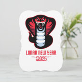 Maannieuwjaar 2025 Jaar van de Slang Kaart (Staand voorkant)