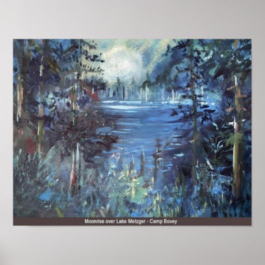 Maanopgang boven het Metzger Meer Poster (Voorkant)