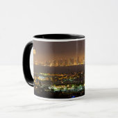 Maanopkomst boven de skyline van San Diego Mok (Voorkant links)