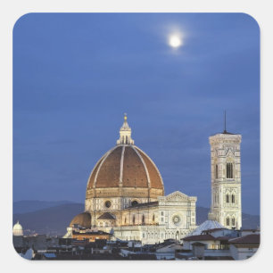 Maanopkomst en kathedraal van Florence, Basilica d Vierkante Sticker