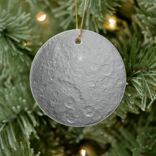 Maanoppervlak in de ruimte keramisch ornament (Boom)