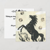 Maanpaard-vieringskunst 2026 feestdagenkaart (Voorkant / Achterkant)