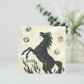 Maanpaard-vieringskunst 2026 feestdagenkaart (Staand voorkant)