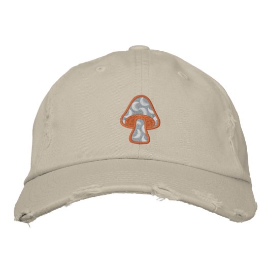 Maanpatroon Mushroom Geborduurde Pet (Voorkant)