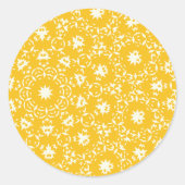 Maanpatroon Ronde Sticker (Voorkant)