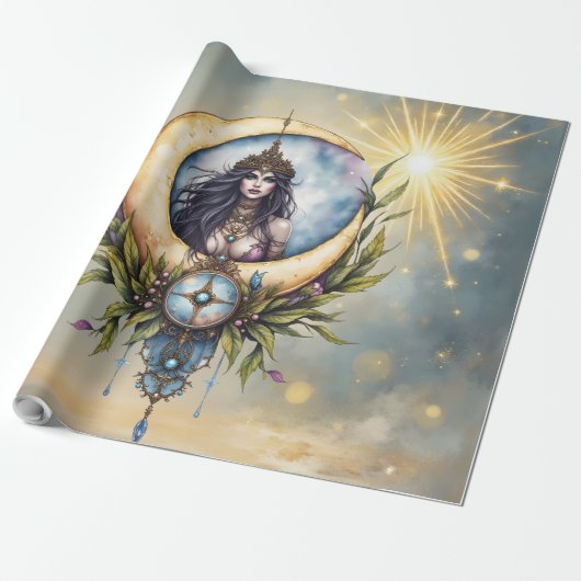 Maanpriesteres – Bewaarder van het Hemelse Evenwic Cadeaupapier (Uitgerold)