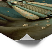 Maanprinses Meisje in het bos Poster (Hoek)