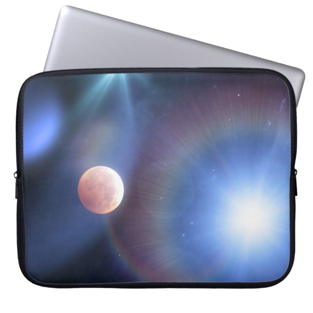 Maanruimte kunst laptophoes laptop sleeve (Voorkant)