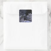 Maanschaduwen - vierkante sticker (Tas)