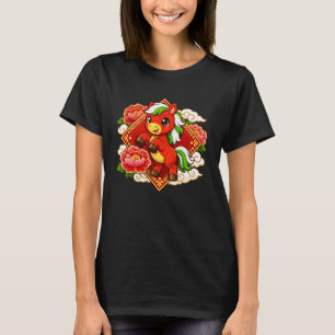 Maansdierriem Cute Rode Chinese Nieuwjaar van het  T-shirt