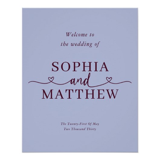 Maansherten Bruiloft Welcome Bord met Script Lette Perfect Poster (Voorkant)