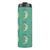  maansikkel La Luna blauwgroen en geel Thermosbeker (Voorkant)