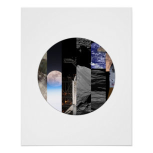 Maansmozaïek - Maan Collage Poster