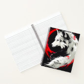 Maansrode witte wolf notitieboek (Binnen)