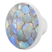 Maansteen en zilver- Mozaïek Cellen Keramische Knop (Rechts)