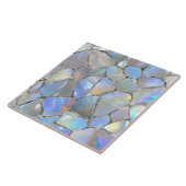 Maansteen en zilver- Mozaïek Cellen Tegeltje (Zijkant)