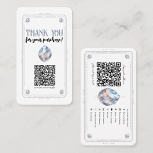 Maansteen Iridiserende Kristal Social Media QR Cod Visitekaartje