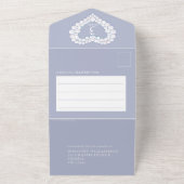 Maansteen trouwdag 3 jaar feest all in one uitnodiging (Buitenkant)