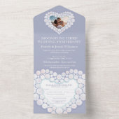 Maansteen trouwdag 3 jaar feest all in one uitnodiging (Binnen)