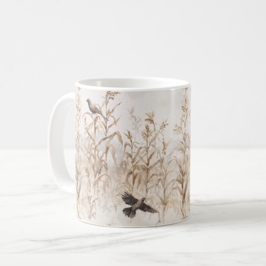 Maanstengels Vogels Herfst Koffiemok (Voorkant links)