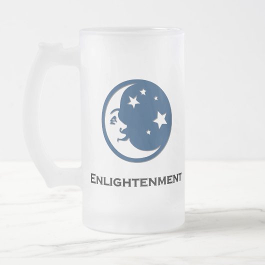 Maansterren verlichting matglas bierpul (Links)