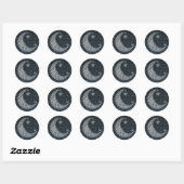 Maansticker Ronde Sticker (Vel)