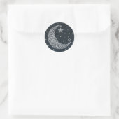 Maansticker Ronde Sticker (Tas)