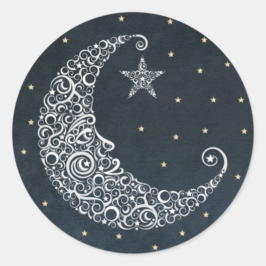 Maansticker Ronde Sticker (Voorkant)