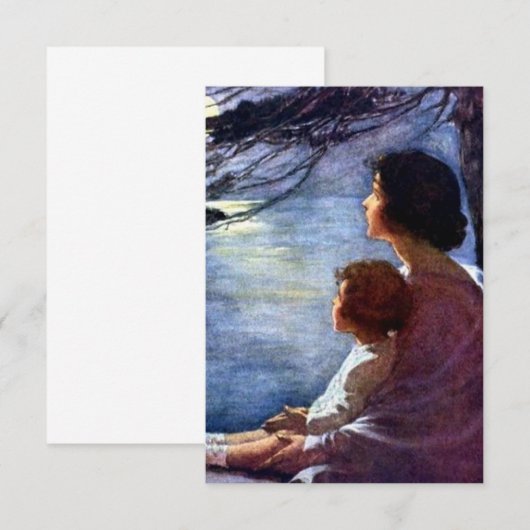 “Maanstralen” door Jessie Willcox Smith Bedankkaart (Voorkant / Achterkant)