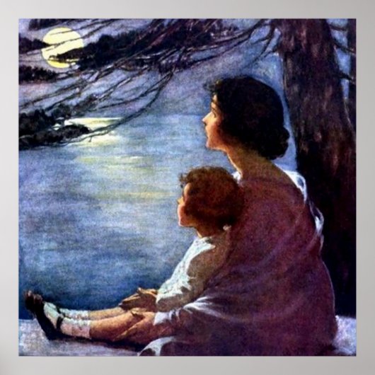 “Maanstralen” door Jessie Willcox Smith Poster (Voorkant)