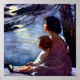 “Maanstralen” van Jessie Willcox Smith Poster