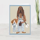 Maanstroper Hound en Beagle pup Kaart (Voorkant)