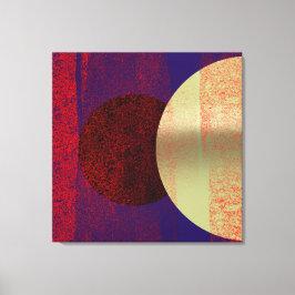 Maansverduistering - Abstract Canvas Afdruk