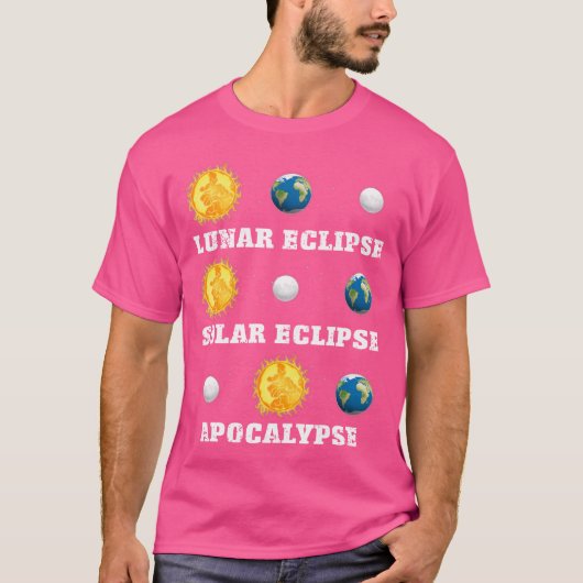 Maansverduistering Apocalyps Funny Science Astro T-shirt (Voorkant)