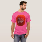 Maansverduistering Bloed Rode Maan Astronomie T-shirt (Voorkant volledig)