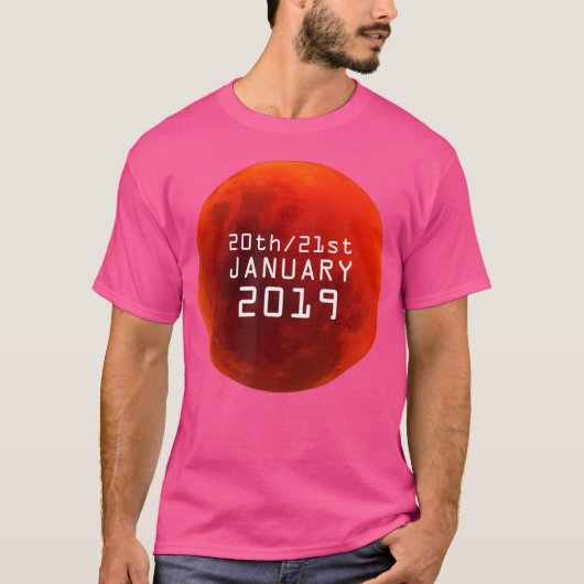 Maansverduistering Bloed Rode Maan Astronomie T-shirt (Voorkant)