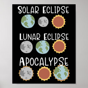 Maansverduistering en apocalyps 8 april 2024 poster