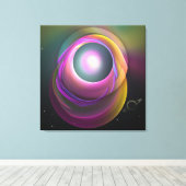Maansverduistering, Fantasy abstracte wallart Canvas Afdruk (Insitu (Houten vloer))