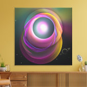 Maansverduistering, Fantasy abstracte wallart Canvas Afdruk (Insitu (Woonkamer))