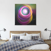 Maansverduistering, Fantasy abstracte wallart Canvas Afdruk (Insitu (Slaapkamer))