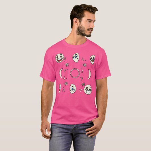 Maansverduistering Fasen van de Maan - Grappige We T-shirt (Voorkant volledig)
