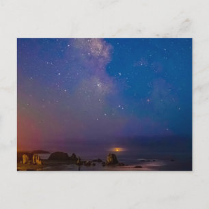 Maansverduistering & Melkweg   Bandon Beach, Orego Briefkaart