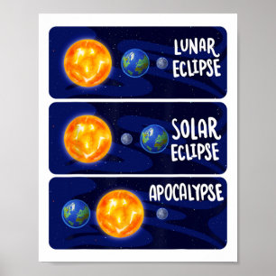 Maansverduistering Zonneapocalyps Astrologie Weten Poster