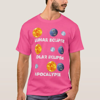 Maansverduistering Zonsverduistering Apocalyps Fun T-shirt