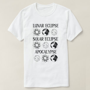 Maansverduistering Zonsverduistering Apocalyps Fun T-shirt