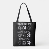 Maansverduistering Zonsverduistering Apocalyps Fun Tote Bag (Achterkant)
