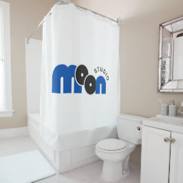 maantypografie douchegordijn