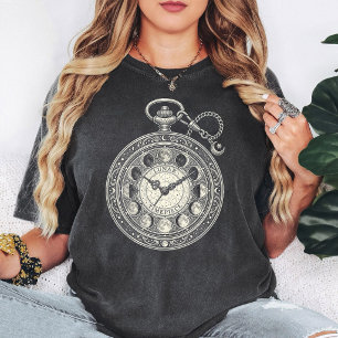 Maanuurwerk Zakhorloge Maanfasen Kunst T-shirt
